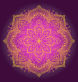 Ornamental round lace pattern vector image