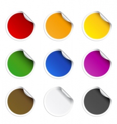 Round stickers vector image