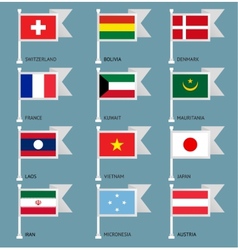 Flags set four-05 Flags set four-05 vector image