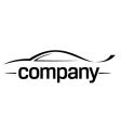 Sport car silhouette logo vector image
