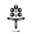 Flat black icon silhouette berry and fruit Flat black icon silhouette berry and fruit vector image