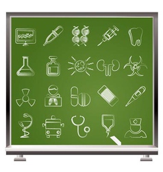 Medicine and hospital icons vector image