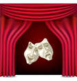 Red curtain vector image