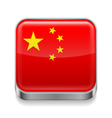 Metal icon of China vector image