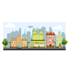 Four little houses Four little houses vector image