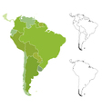 Map of south america vector image