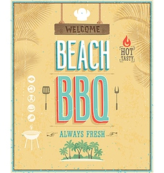 Beach bbq vector image