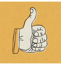 Retro Thumbs Up vector image