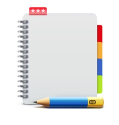 Spiral notebook vector image