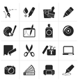 Black Graphic and web design icons Black Graphic and web design icons vector image