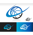 Swoosh Basketball Logo Icon vector image