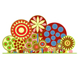 Funky floral background vector image