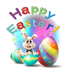 A happy easter poster vector image