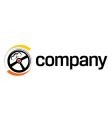 Steering wheel logo vector image