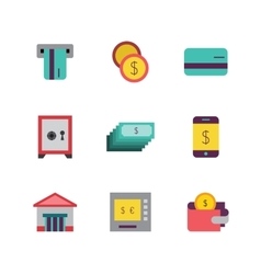Money icon flat Money icon flat vector image