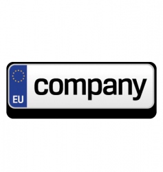 European car plate logo vector image