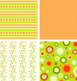 Scrapbook patterns for design vector vector image