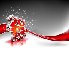 Happy new year design with shiny 2013 text vector image