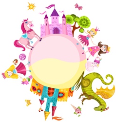 Princess set vector image