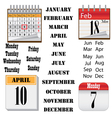 Set of images of calendars vector image