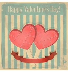 Pink Ice Cream in the shape of Hearts vector image