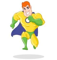 Super hero running vector image