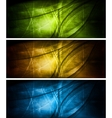 Bright textural banners collection vector image