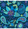 Seamless Abstract Floral Pattern with Paisley vector image