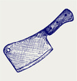 Meat cleaver knife vector image