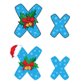 Letter X Xmas vector image