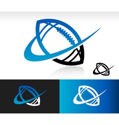Swoosh Football Logo Icon vector image
