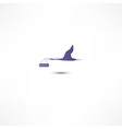 Stork with the child vector image