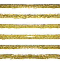 Gold foil stripes horizontal lines seamless Vector Image