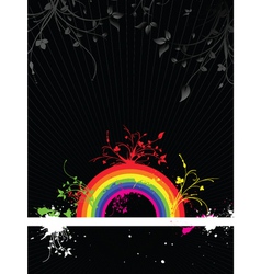 Rainbow grunge vector image