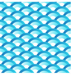 Blue wave japanese style seamlesss pattern vector image