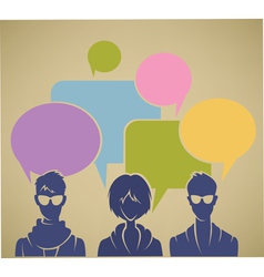 Chatting youht background vector image