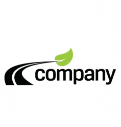 Eco fuel road logo design vector image