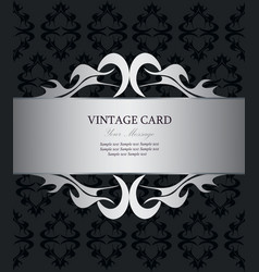 Vintage card vector image