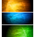 Bright textural grunge banners collection vector image