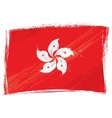 Grunge Hong Kong flag vector image