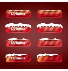 Christmas web buttons set winter web buttons Christmas web buttons set winter web buttons vector image
