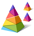 Layered pyramids vector image