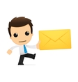 Funny cartoon office worker Funny cartoon office worker vector image