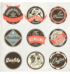 Vintage design retro labels vector image