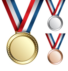 Three medals vector image