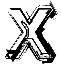 Grunge Font vector image