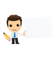 Funny cartoon office worker vector image