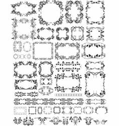 Floral frame elements vector image