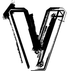Grunge Font vector image