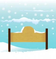 Wood sign vector image